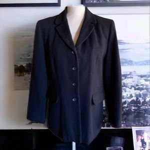 Vintage Norton Mcnaughton Black 100% Wool Blazer